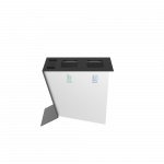 NOATAK SST Modern stainless steel recycling station with ashtray_5