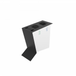 NOATAK SST Modern stainless steel recycling station with ashtray_7