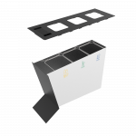 NOATAK SST Modern stainless steel recycling station with ashtray_9