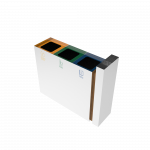 PARANA SST elegant stainless steel and wood recycle bin with ashtray_10