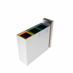 PARANA SST elegant stainless steel and wood recycle bin with ashtray_11