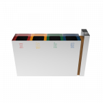 PARANA SST elegant stainless steel and wood recycle bin with ashtray_13