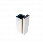 PARANA SST elegant stainless steel and wood recycle bin with ashtray_3