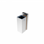 PARANA SST elegant stainless steel and wood recycle bin with ashtray_4