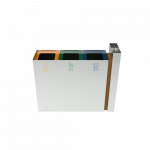 PARANA SST elegant stainless steel and wood recycle bin with ashtray_9