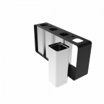 PARRAL SST elegant outdoor stainless steel recycling station with ashtray_16