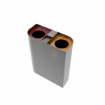 PERSEI PC simple sheet metal recycle bin with ashtray_2