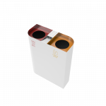 PERSEI SST simple stainless steel recycle bin with ashtray_3