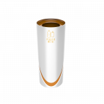 VELA SST stainless steel trash bin, front view 3