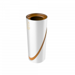 VELA SST stainless steel trash bin, front view 2