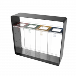 ARIZARO CRYSTAL PC modern design powder coated metal and plexiglas waste bins_14