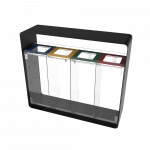 ARIZARO CRYSTAL PC modern design powder coated metal and plexiglas waste bins_15