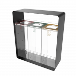 ARIZARO CRYSTAL PC modern design powder coated metal and plexiglas waste bins_2