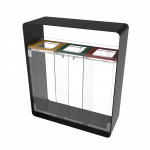 ARIZARO CRYSTAL PC modern design powder coated metal and plexiglas waste bins_3