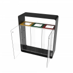 ARIZARO CRYSTAL PC modern design powder coated metal and plexiglas waste bins_4
