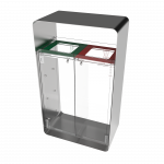 ARIZARO CRYSTAL SST_plexiglas and stainless steel recycle bin_binsignia.com_11