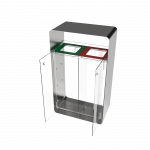 ARIZARO CRYSTAL SST_plexiglas and stainless steel recycle bin_binsignia.com_12